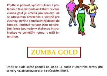 Zumba gold od září v Charitním centru pro seniory