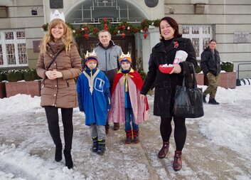 Koledování na městském úřadě v Českém Těšíně