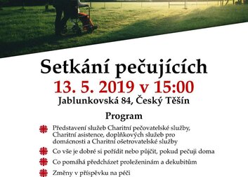 Pozvání na setkání pečujících