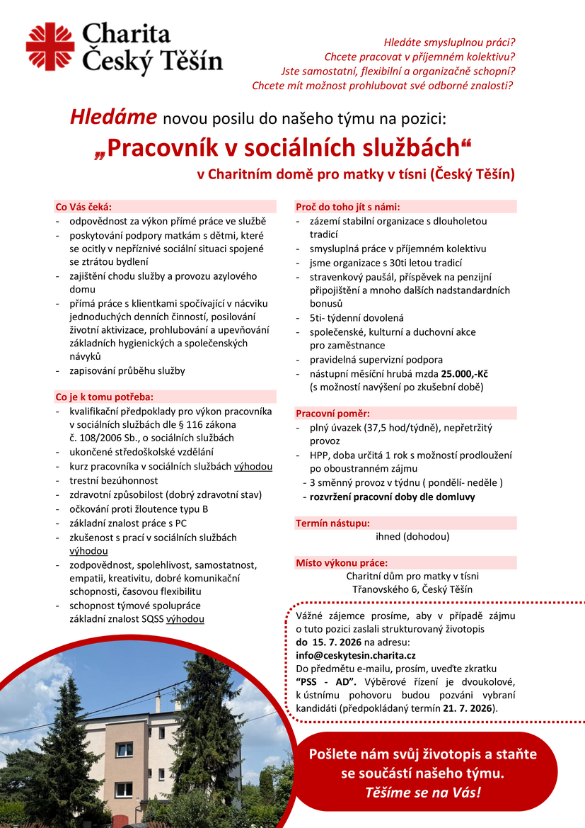 VŘ PSS AD PSS PP červenec 2026 VŘ PSS AD PSS PP červenec 2026