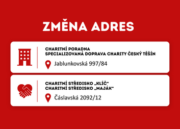 Změna adres některých středisek